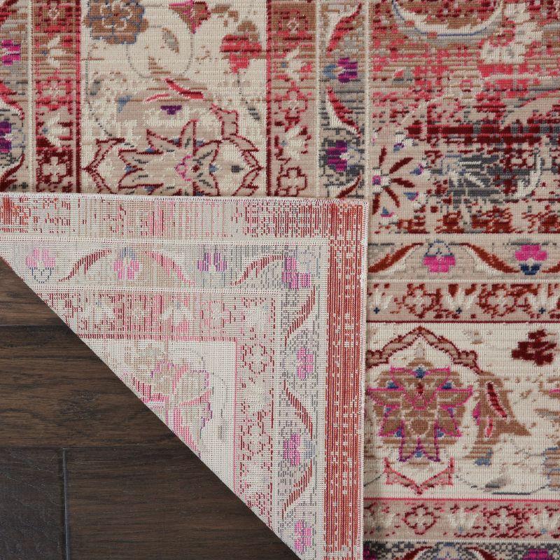 Nourison Vintage Kashan VKA01 Burgundy/Ivory/Blue Indoor Area Rug - 7'10 x 9'10
