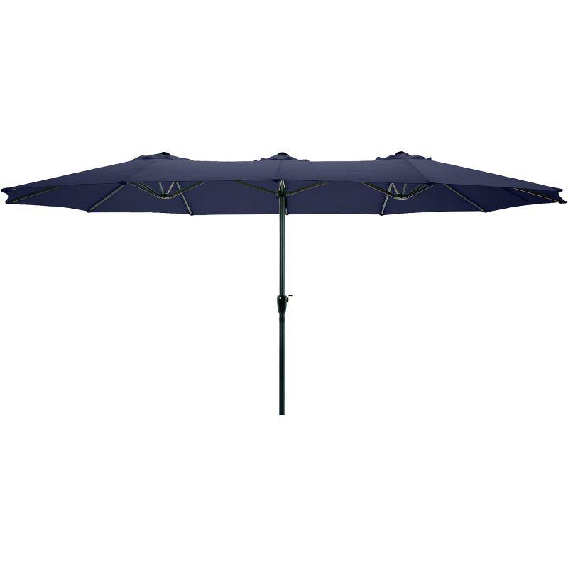 Extra Large Navy Blue Steel Outdoor Patio Umbrella