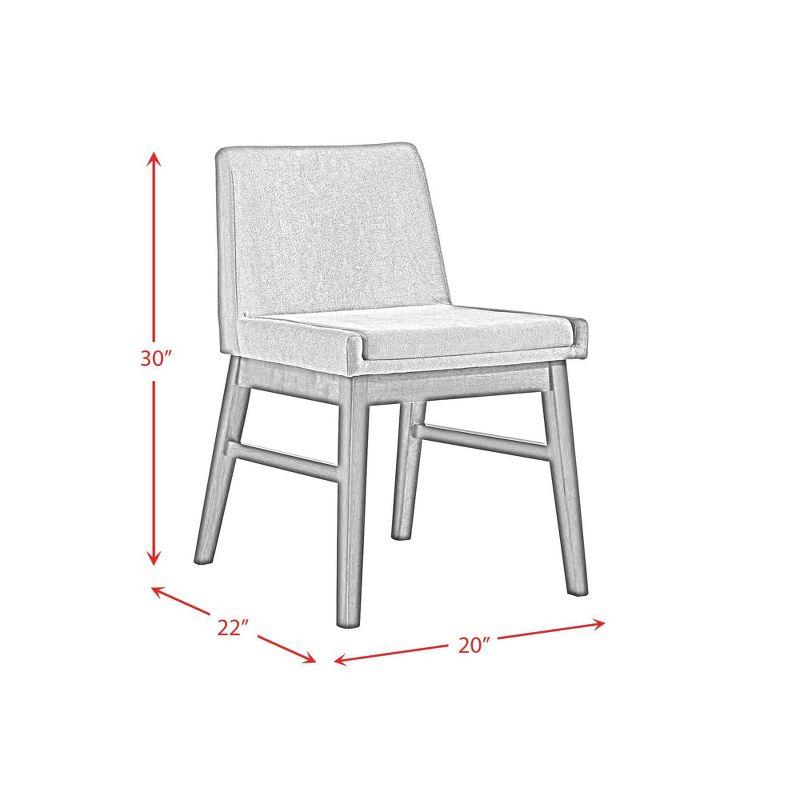 Wynden Standard Height Dining Side Chair Set Gray/Walnut - Picket House Furnishings: MDF & Rubberwood, Polyester Upholstery