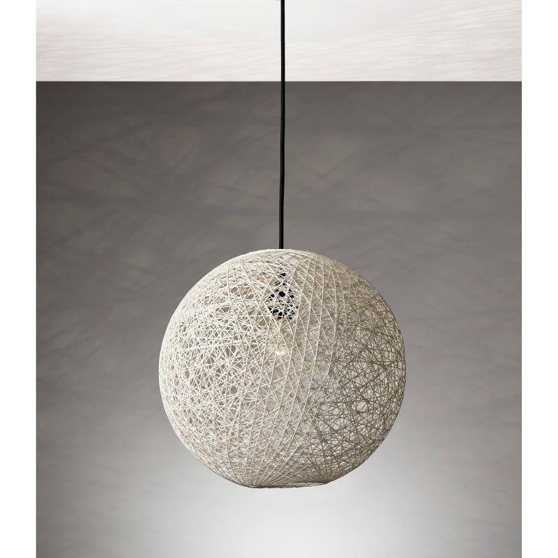 Havana 17'' Cream Rattan Sphere Ceiling Lamp