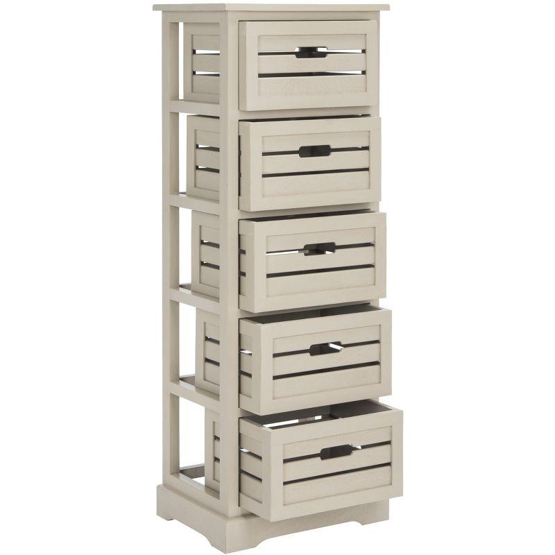Samara 5 Drawer Cabinet - AMH5714 - Vintage Grey - Safavieh Couture