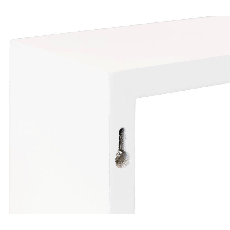 Nexxt Set of 3 Cubbi Floating Wall Shelves White: Wood Composite Wall Cubes, No Assembly Required