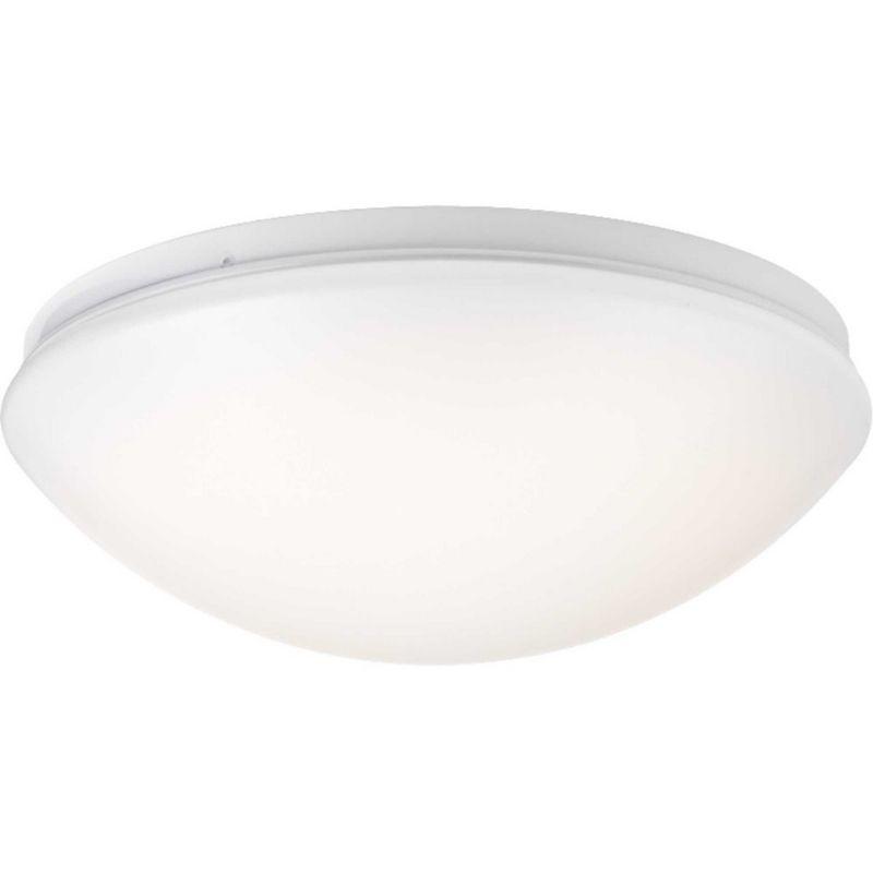 Progress Lighting, Drums and Clouds, 1-Light LED Flush Mount, White Acrylic, Contoured Shade