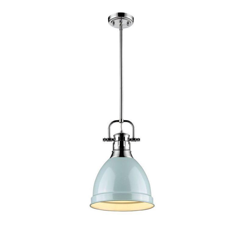 Duncan Chrome and Seafoam Mini Pendant Light