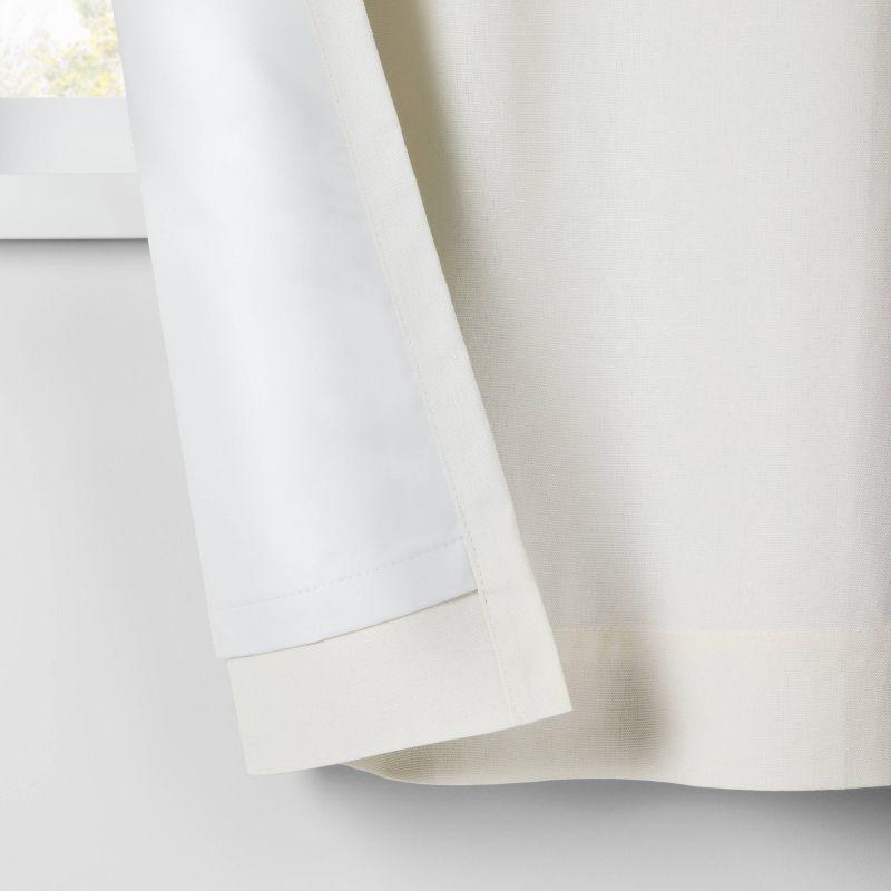 84" Blackout Chambray Cotton Kids' Panel Cream - Pillowfort™: Noise Reduction, UV Protection, Energy Efficient