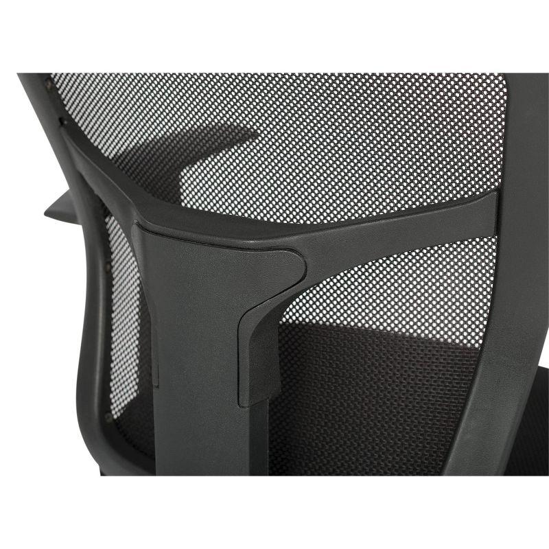 Riviera Drafting Chair - Black: Mesh Back, Adjustable Height, Footring, Home Office & Studio Comfort