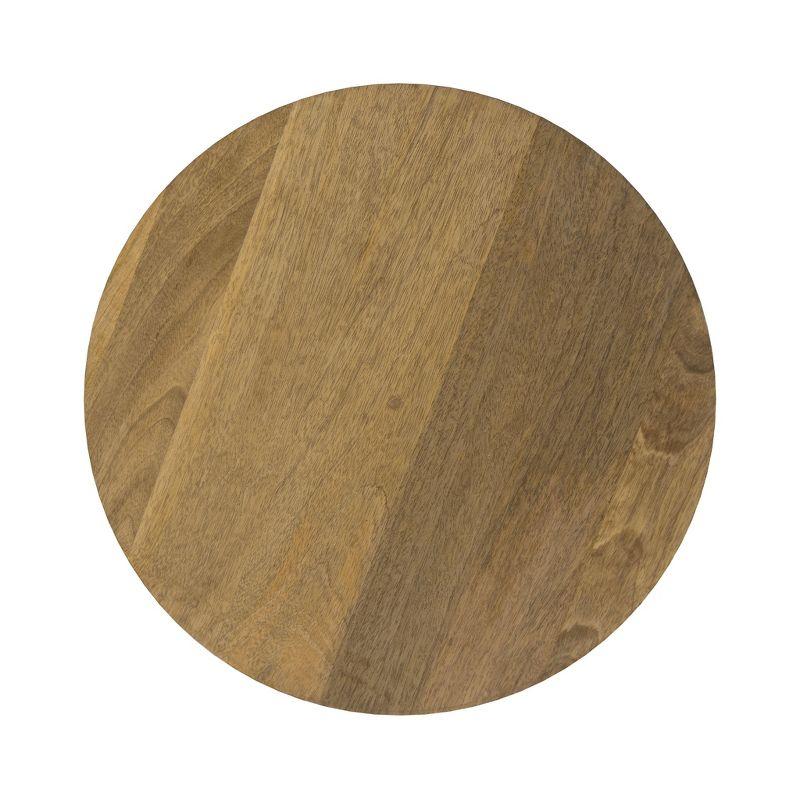 HomePop Mango Wood 3 Leg Side Table Natural