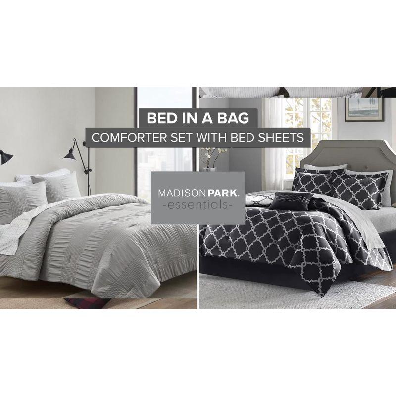 Madison Park Essentials Maible Floral Comforter Set with Cotton Bed Sheets