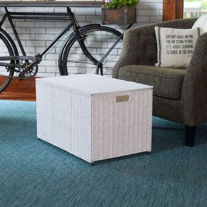 Household Essentials Woven Wicker Storage Chest