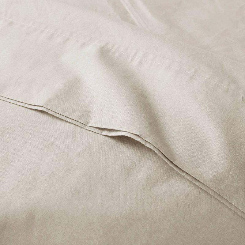Madison Park Peached Percale 200 Thread Count Relaxed Cotton Percale Sheet Set