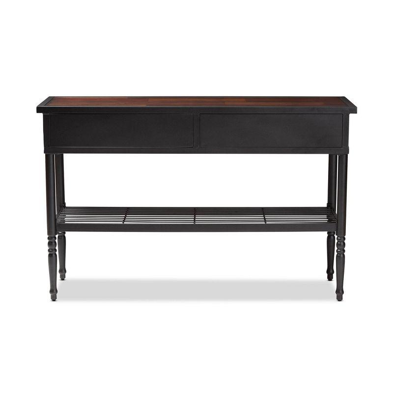 2 Drawer Jana Dining Room Server Brown - Baxton Studio: Transitional Buffet, Metal & Walnut Finish, 36in High