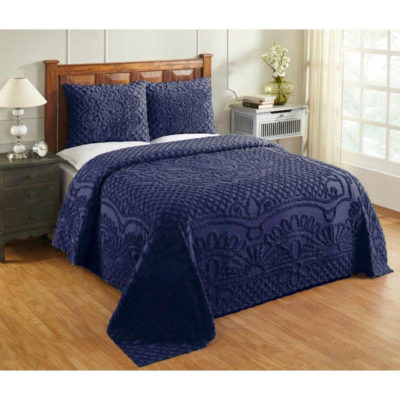 Better Trends Trevor Bedspreads 100% Cotton Chenille - Traditional Medallion Bedding Set, Luxurious All Season Comfort, Machine Washable Trevor Collection Bedspread Set
