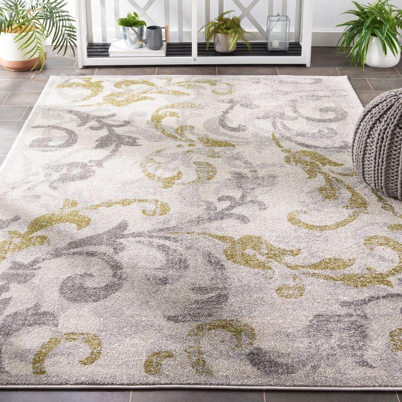 Amherst AMT428 Power Loomed Indoor Accent Rug - Ivory/Light Grey - 3'x5' - Safavieh