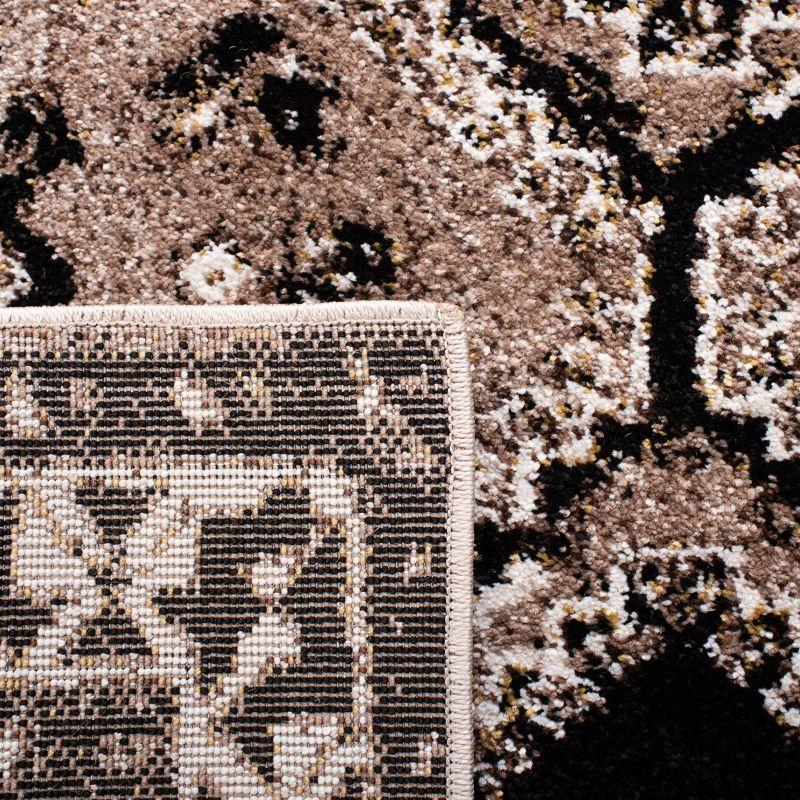 Vintage Hamadan VTH293 Power Loomed Indoor Accent Rug - Brown/Black - 2'7"x5' - Safavieh