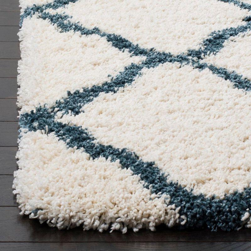 Hudson Shag SGH283 Power Loomed Indoor Accent Rug - Ivory/Steel Blue - 3'x5' - Safavieh.