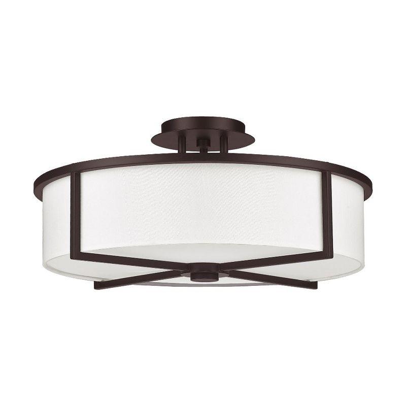 Livex Lighting Wesley 4 - Light Semi-Flush Mount in  Bronze