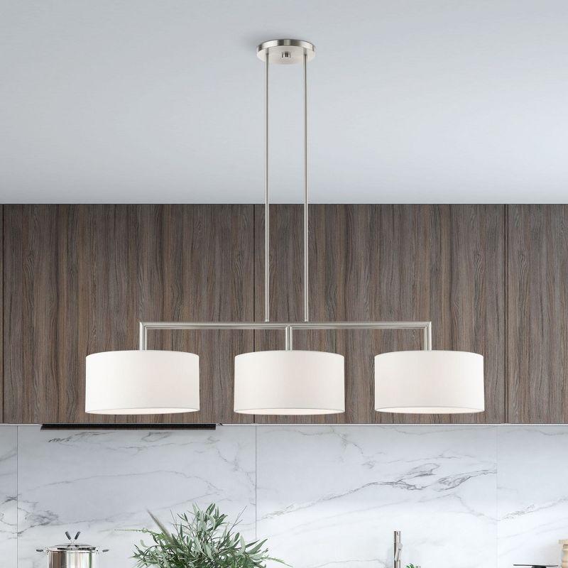 Livex Lighting Meridian 3 - Light Chandelier in  Brushed Nickel