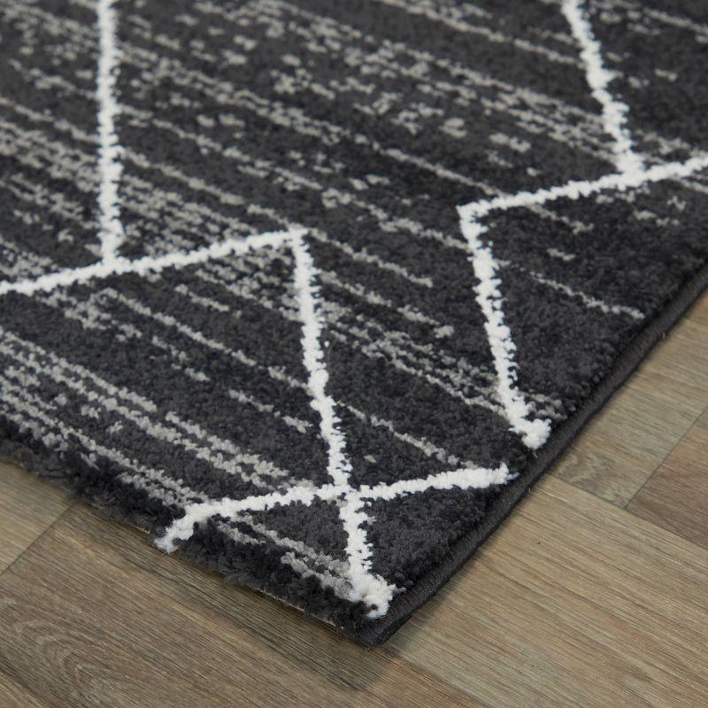 7'10"x10' Alberto Transitional Geometric Rug Black - Balta Rugs: Large Indoor Area, Stain-Repellent, Low Pile