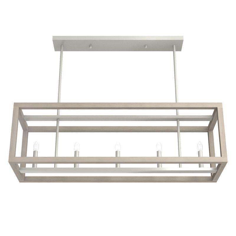 Squire Manor 5 - Light Kitchen Island Linear Pendant Light