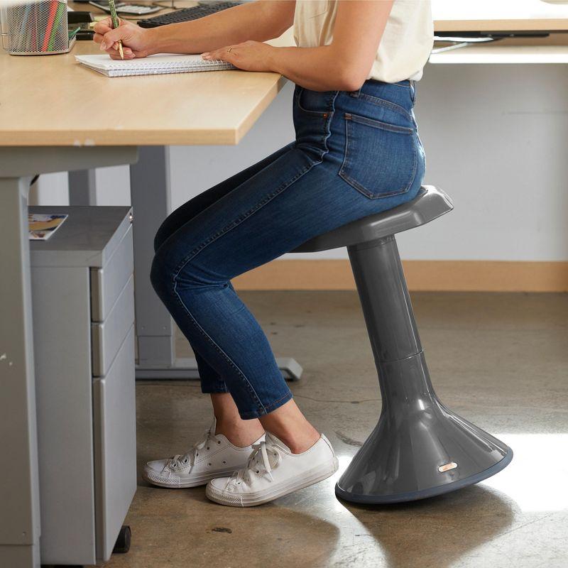 ECR4Kids ACE Active Core Engagement Wobble Stool, 20-Inch Seat Height, Grey, 1