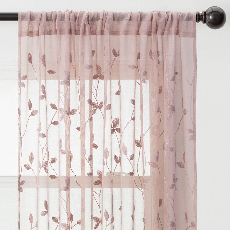 Aliaa Polyester Semi Sheer Curtain Pair