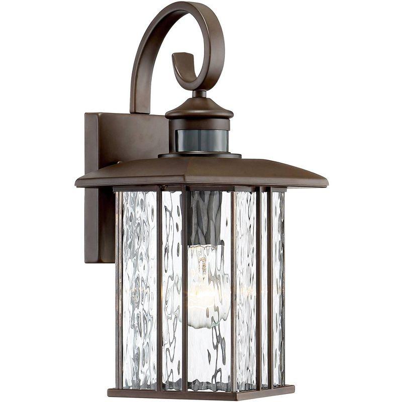 Deaver Bronze 15" Outdoor Wall Light with Motion Sensor