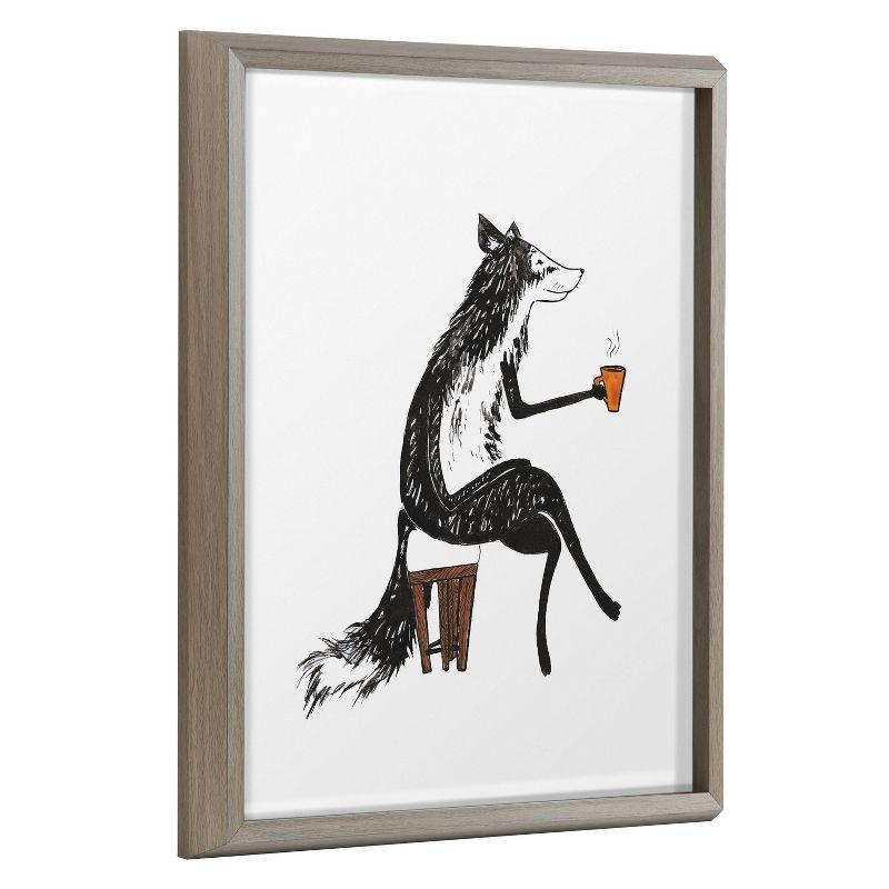 Blake Fox Orange Coffee Cup Framed Glass Wall Art