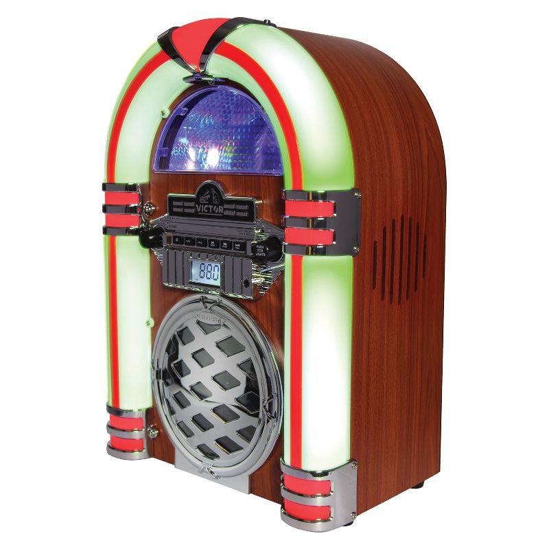 Victor Bluetooth Jukebox Speaker with FM Radio & Multicolor LED Lighting