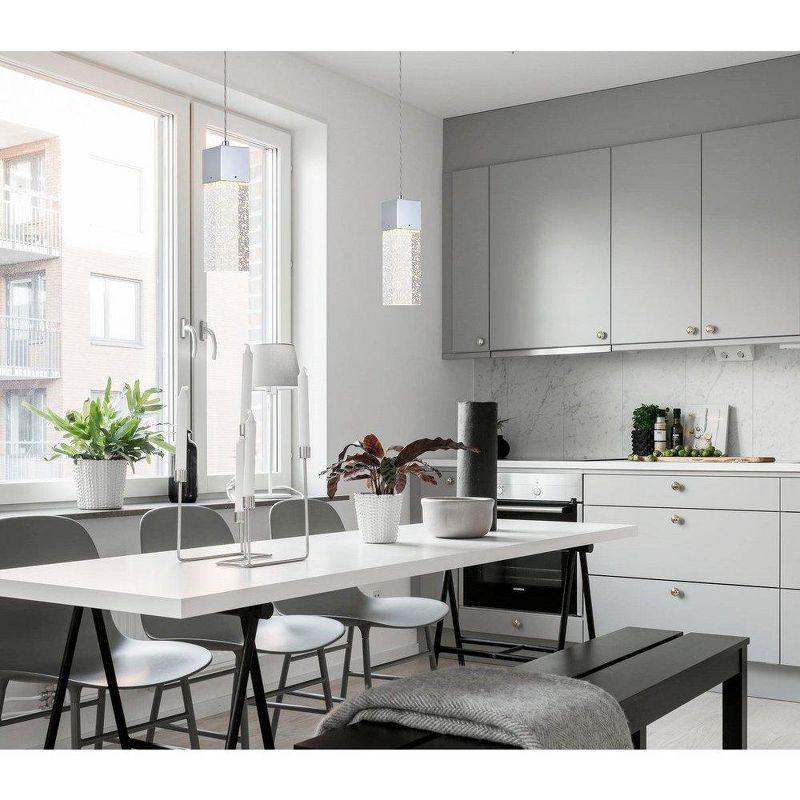 Elegant Lighting Novastella 1 light Chrome LED Pendant