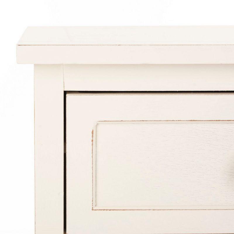Herman Storage Unit with Wicker Baskets - Distressed Cream - Safavieh.