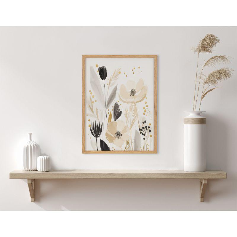 Kate & Laurel All Things Decor 12"x16" Gallery Modern Muted Cottage Floral Abstract Print by The Creative Bunch Studio Natural