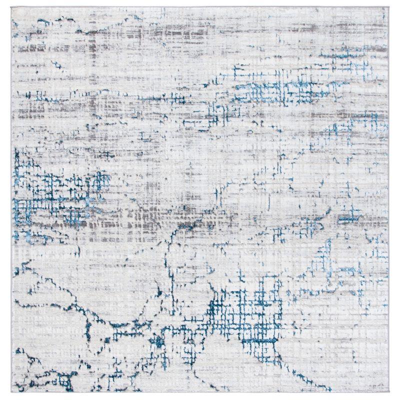 Amelia ALA248 Power Loomed Area Rug - Grey/Blue - 6'7"x6'7" - Safavieh.