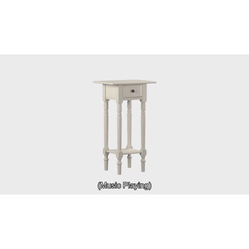Sabrina End Table - AMH5704C - Distressed Cream - Safavieh Couture