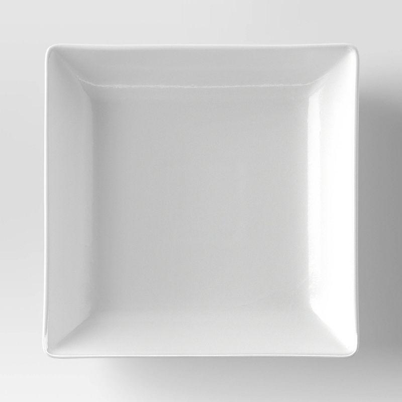 Square Collection Serve Pasta Bowl White - Threshold™: Porcelain, Microwave & Dishwasher-Safe, 8.5" Diameter