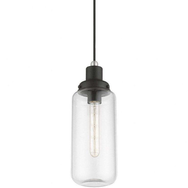 Livex Lighting Oakhurst 1 - Light Pendant in  Black/Brushed Nickel