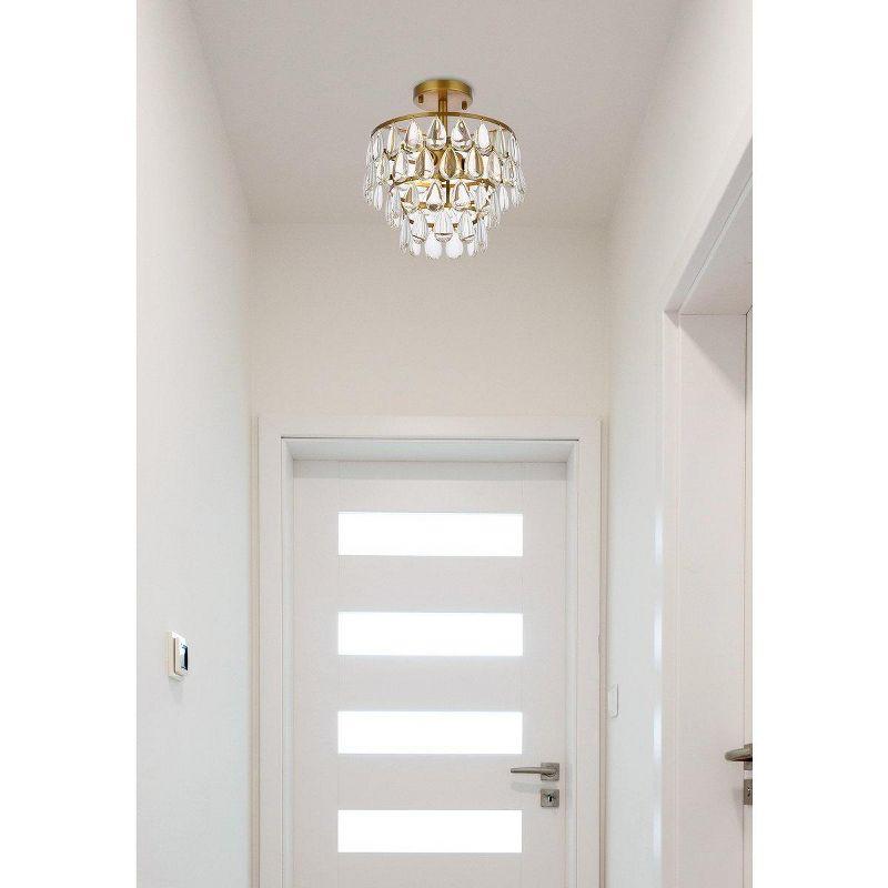 Elegant Lighting Mila 12 inch flush mount in brass