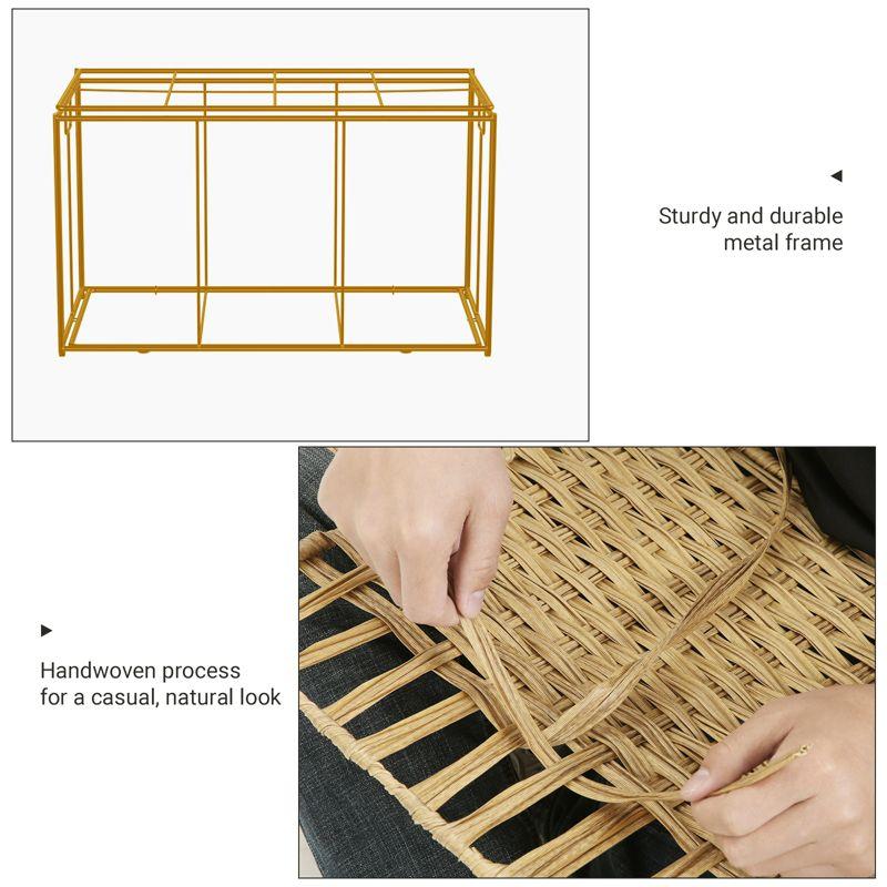 SONGMICS Storage Basket with Lid, 42.3 Gallon (160L) Storage Bin, Woven Blanket Storage Basket with Handles, Foldable, Removable Liner, Natural