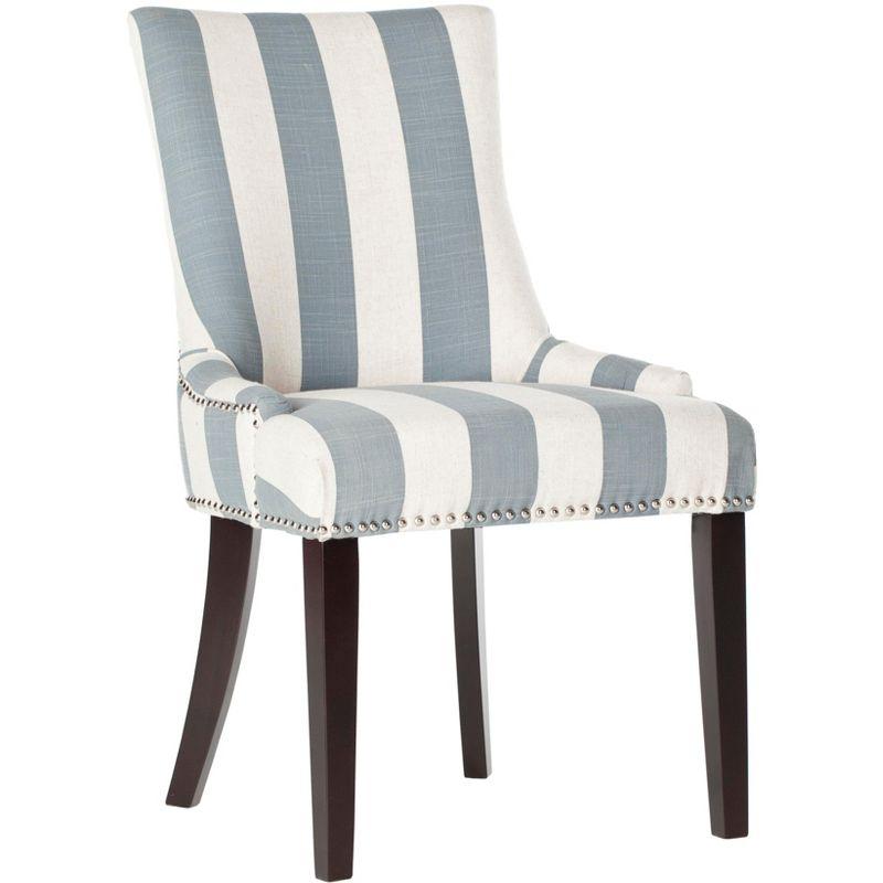 Lester 19" H Dining Chair With Nail Head Trim (Set of 2) - MCR4709 - Grey/White - Safavieh Couture