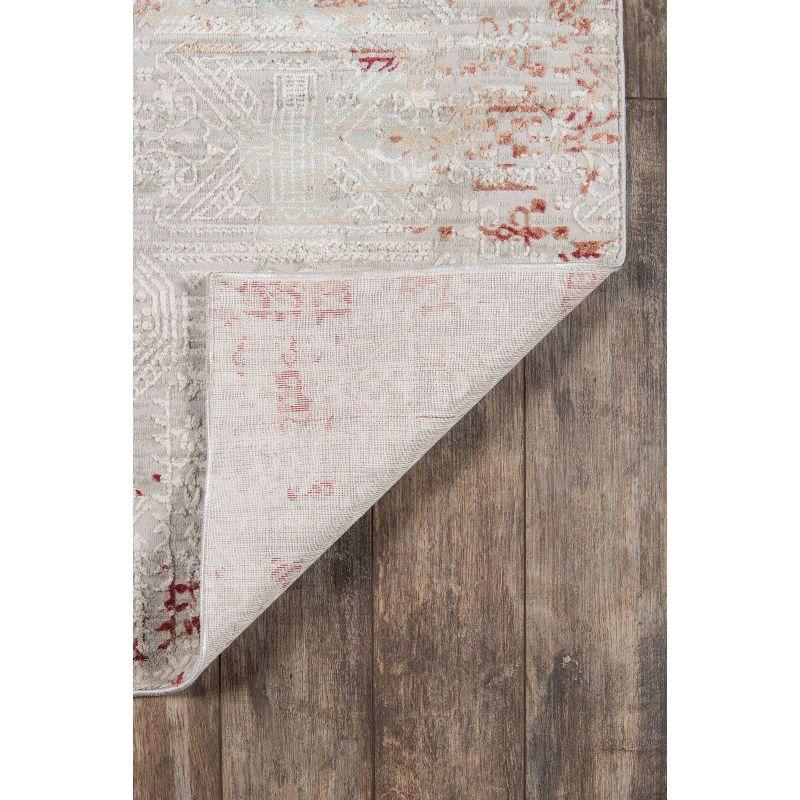 Genevieve Red and Beige Wool Runner Rug