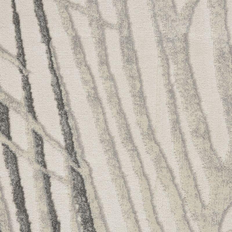 Nourison Rustic Textures Modern Palm Indoor Area Rug Ivory/Grey 2'2" x 7'6"