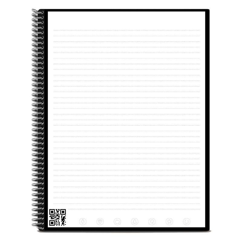 Black Letter Size Smart Reusable Spiral Notebook