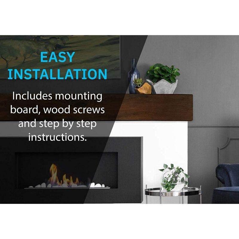 Mantels Direct Dakota 72" Pine Wood Fireplace Mantel Shelf - Cinnamon