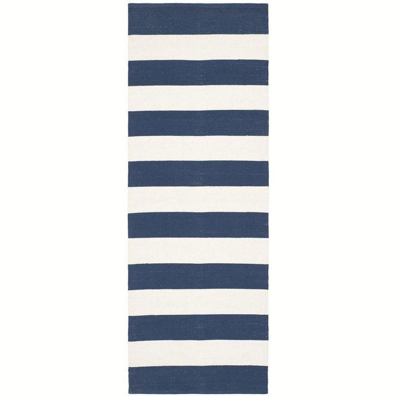 Montauk MTK712 Hand Woven Indoor Runner Rug - Navy/Ivory - 2'3"x13' - Safavieh