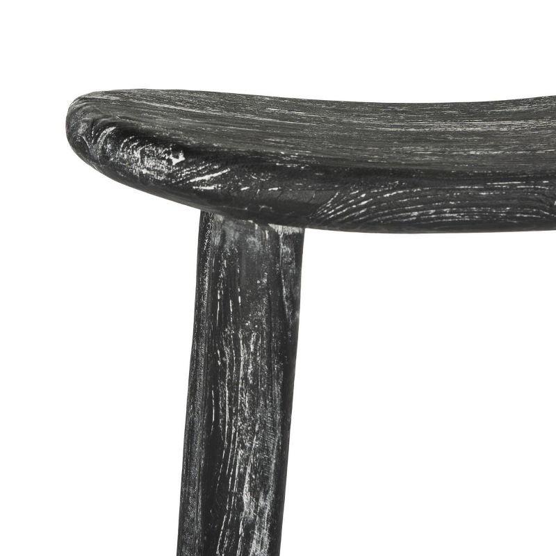 Colton Wood Bar Stool - BST1001 - Black/White Wash/Sungkai Wood - Safavieh