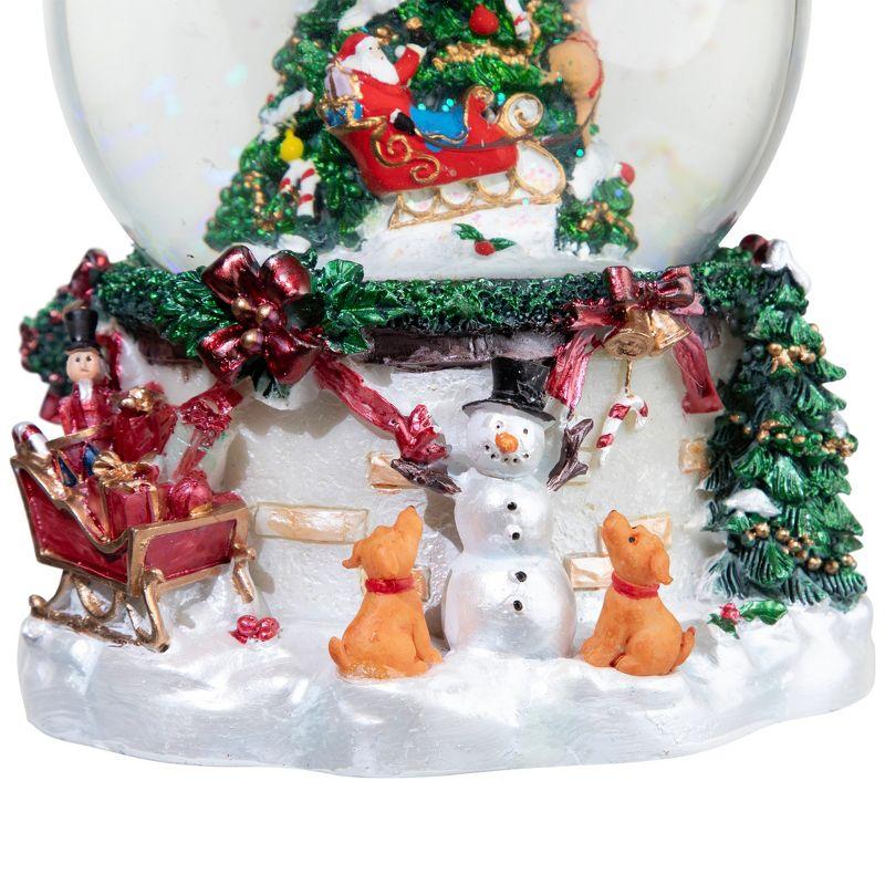 Northlight Musical Christmas Tree and Santa Claus Snow Globe - 6.75"