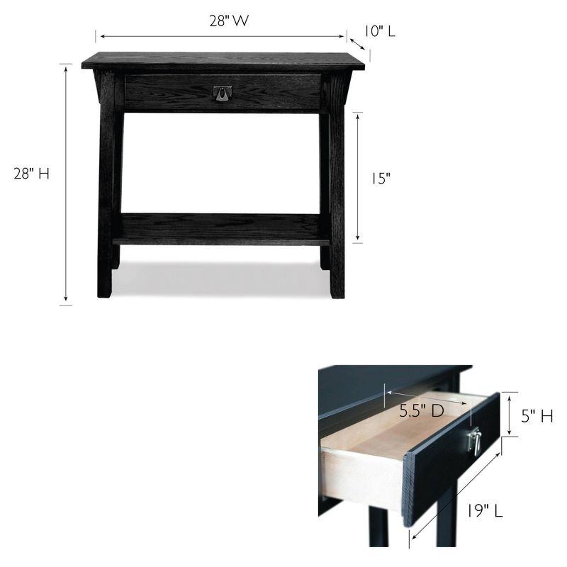Favorite Finds Mission Hall Stand Slate Finish - Leick Home: Compact Wood Entryway Table with Drawer, CARB Certified