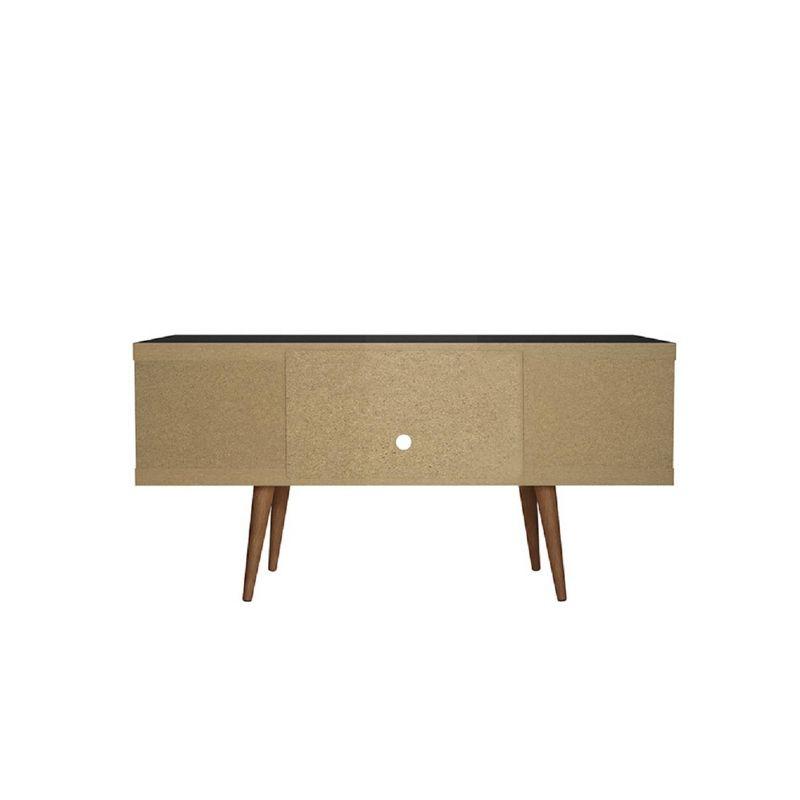 Utopia Splayed Wooden Legs and 4 Shelves TV Stand for TVs up to 50" - Manhattan Comfort