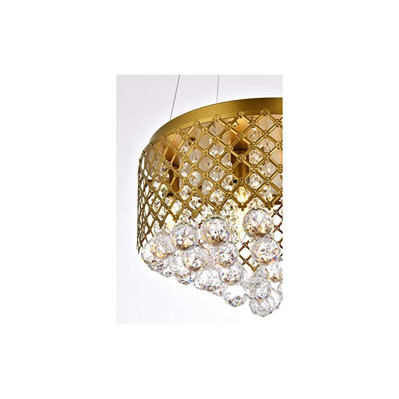 Elegant Lighting Tully 6 lights pendant in brass