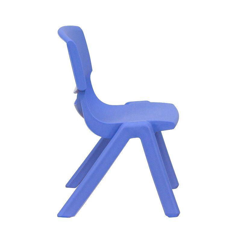 Flash Furniture 2 Pack Blue Plastic Stackable School Chair with 10.5'' Seat Height