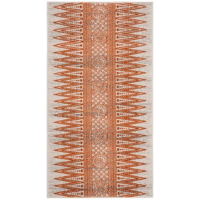 Evoke EVK226 Power Loomed Indoor Accent Rug - Ivory/Orange - 2'2"x4' - Safavieh